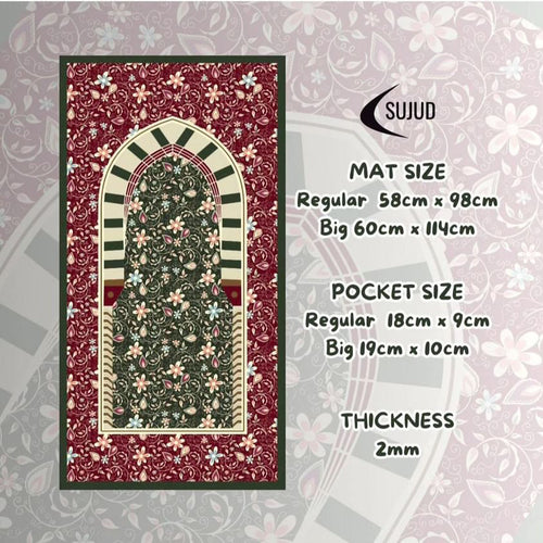 Maroon travel prayer mat