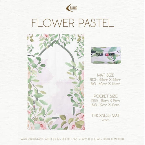 Flower pastel travel prayer mat