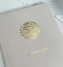 Load image into Gallery viewer, Bismillah Arabic luxe notebook - Beige